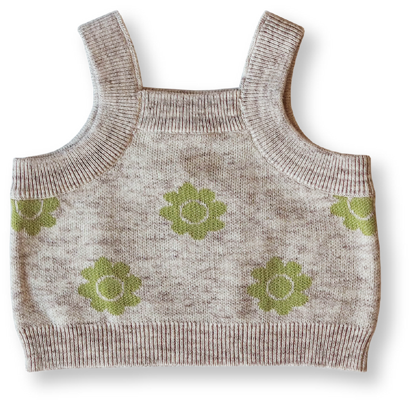 Grown Pansy Top - Lime & Marle