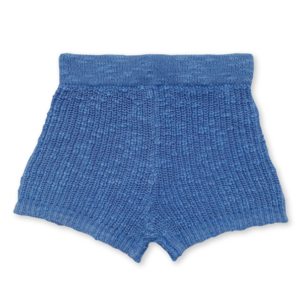 Grown Organic Textured Rib Shorts - Marine