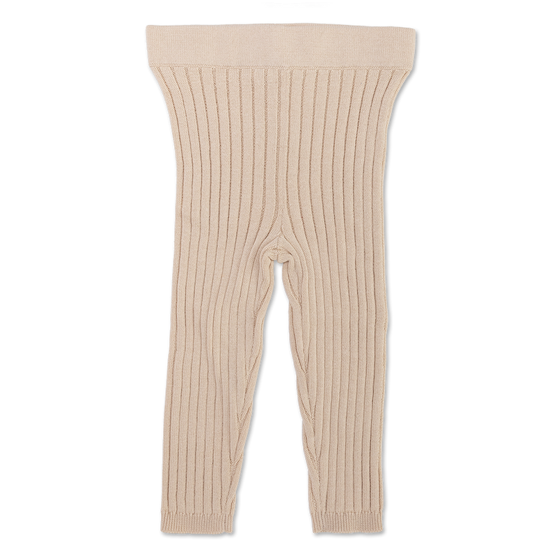 Grown Organic Ribbed Essential Leggings - Pebble