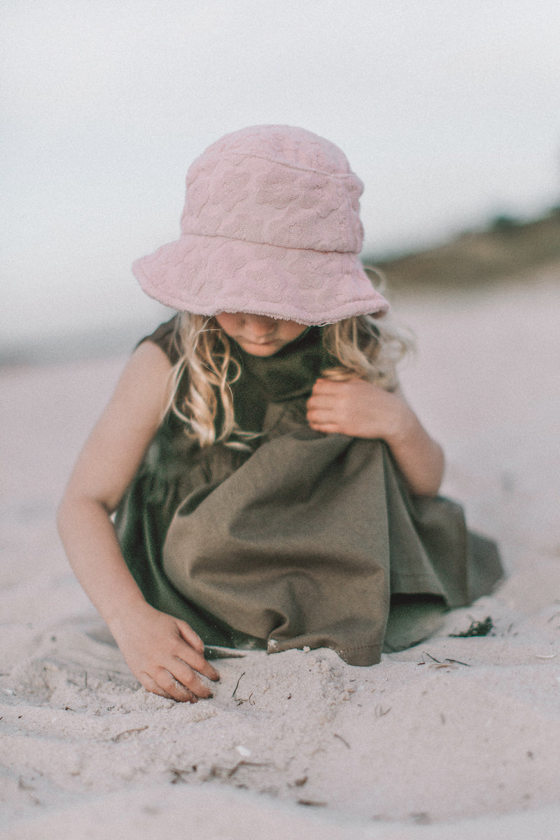 Grown Terry Bucket Hat - Blossom Flower Drum