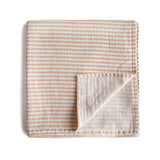 Muslin Swaddle Blanket Organic Cotton | Natural Stripe