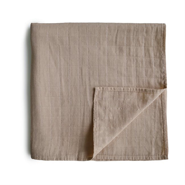 Muslin Swaddle Blanket Organic Cotton | Natural