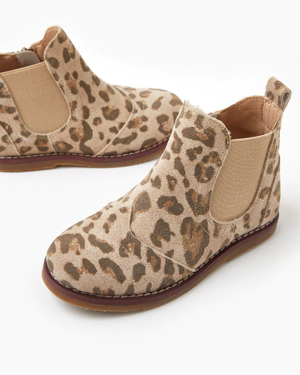 Burrow Suede Boot | Ivory Leopard