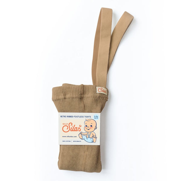 Silly Silas Footed Tights- Light Brown
