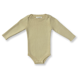 Grown Organic Ribbed Essential Bodysuit - Pistachio