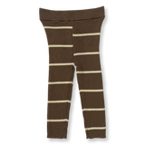 Grown Asymmetrical Stripe Leggings - Clay