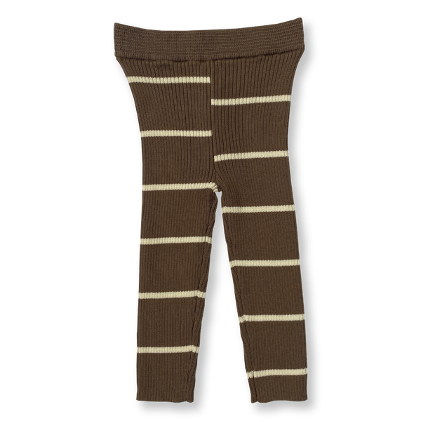 Grown Asymmetrical Stripe Leggings - Clay