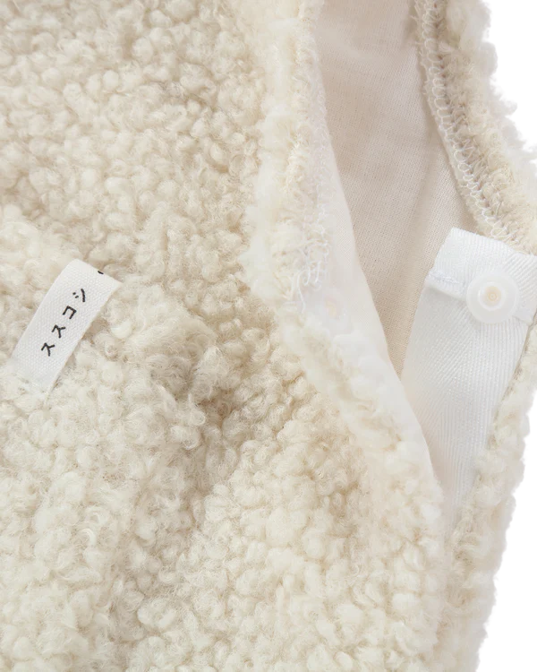 Susukoshi Teddy Boucle Romper | Milk