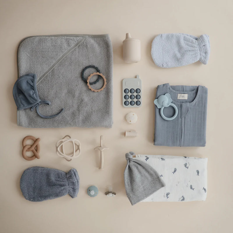 Organic Cotton Baby Hooded Towel | Gray